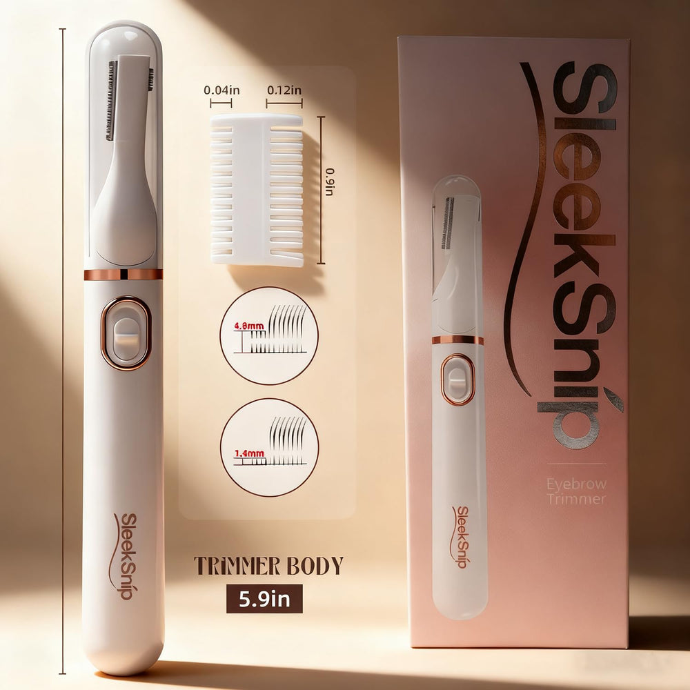 SleekSnip cuchilla hipoalergénica de acero inoxidable para uso delicado en la ceja.