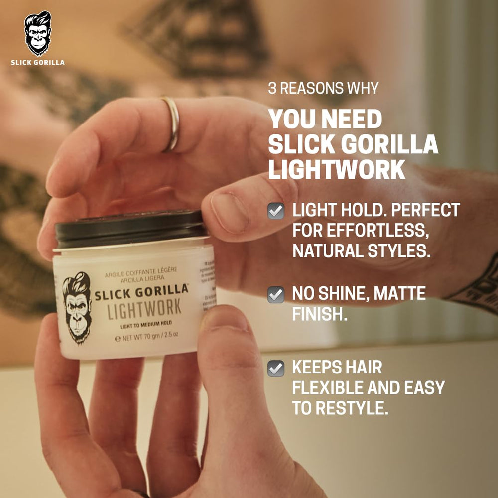 Slick Gorilla Lightwork: acabado mate sin brillo para un look natural.