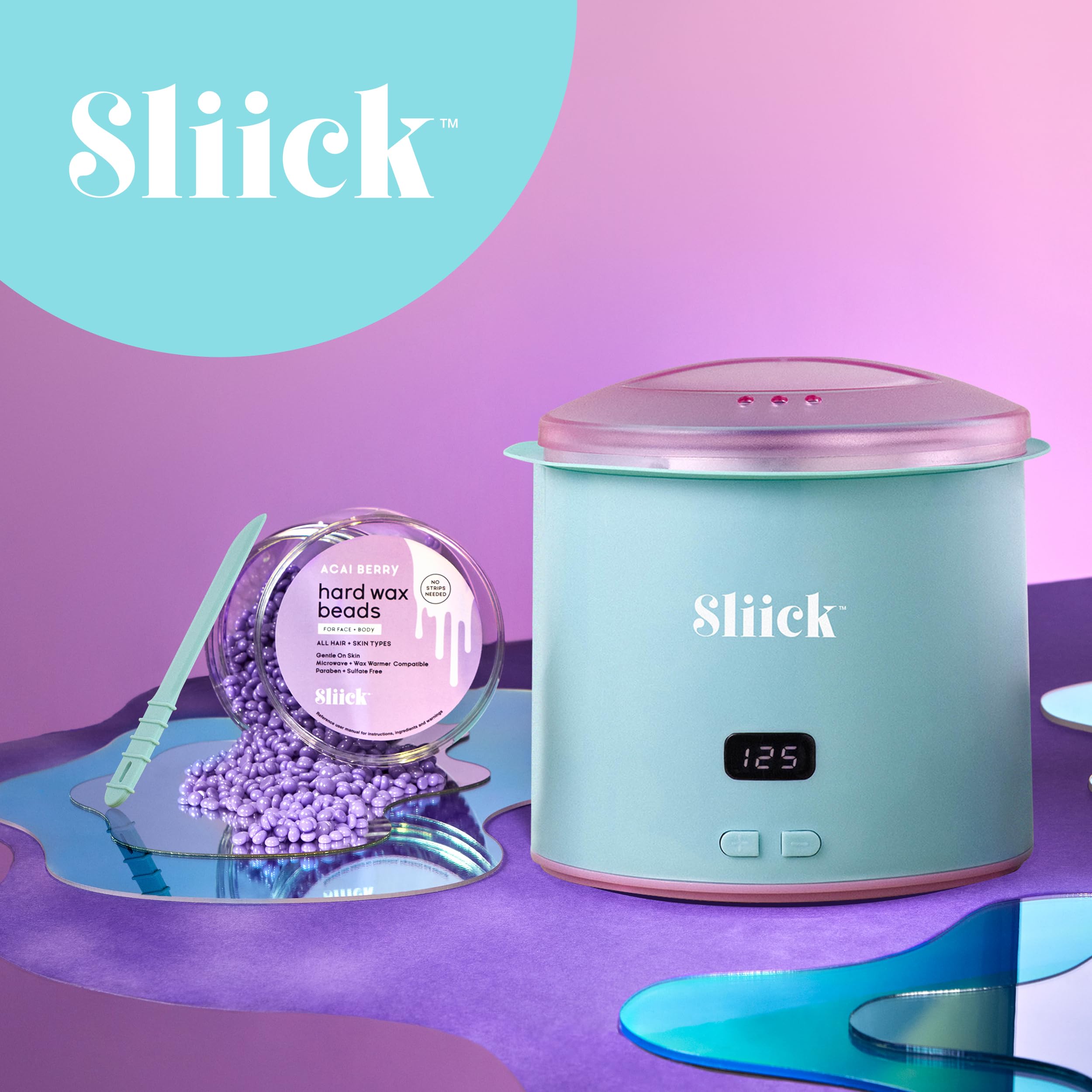 Sliick depilación diaria con cera dura para piel suave.