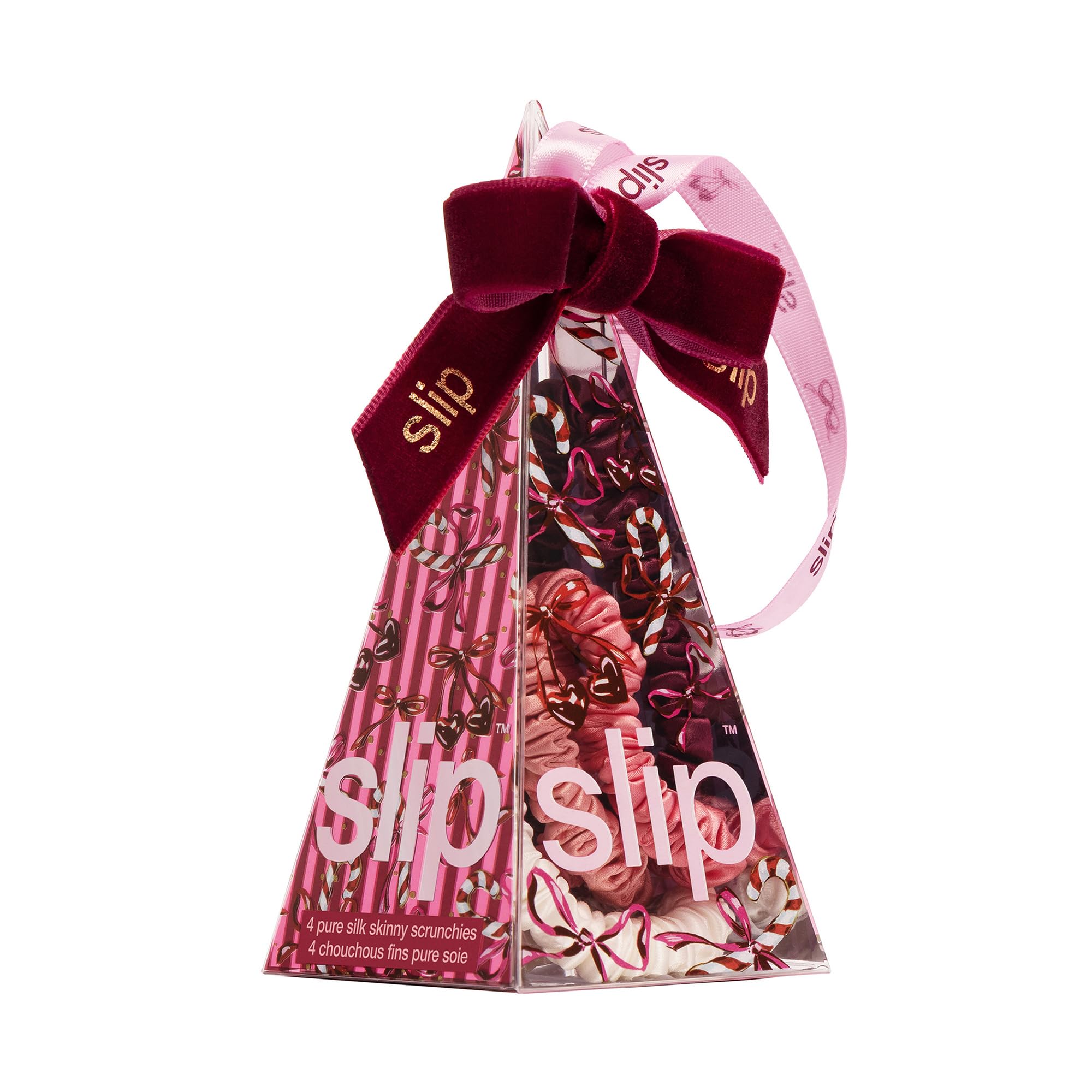 Caja regalo Slip con scrunchies de seda y empaque festivo