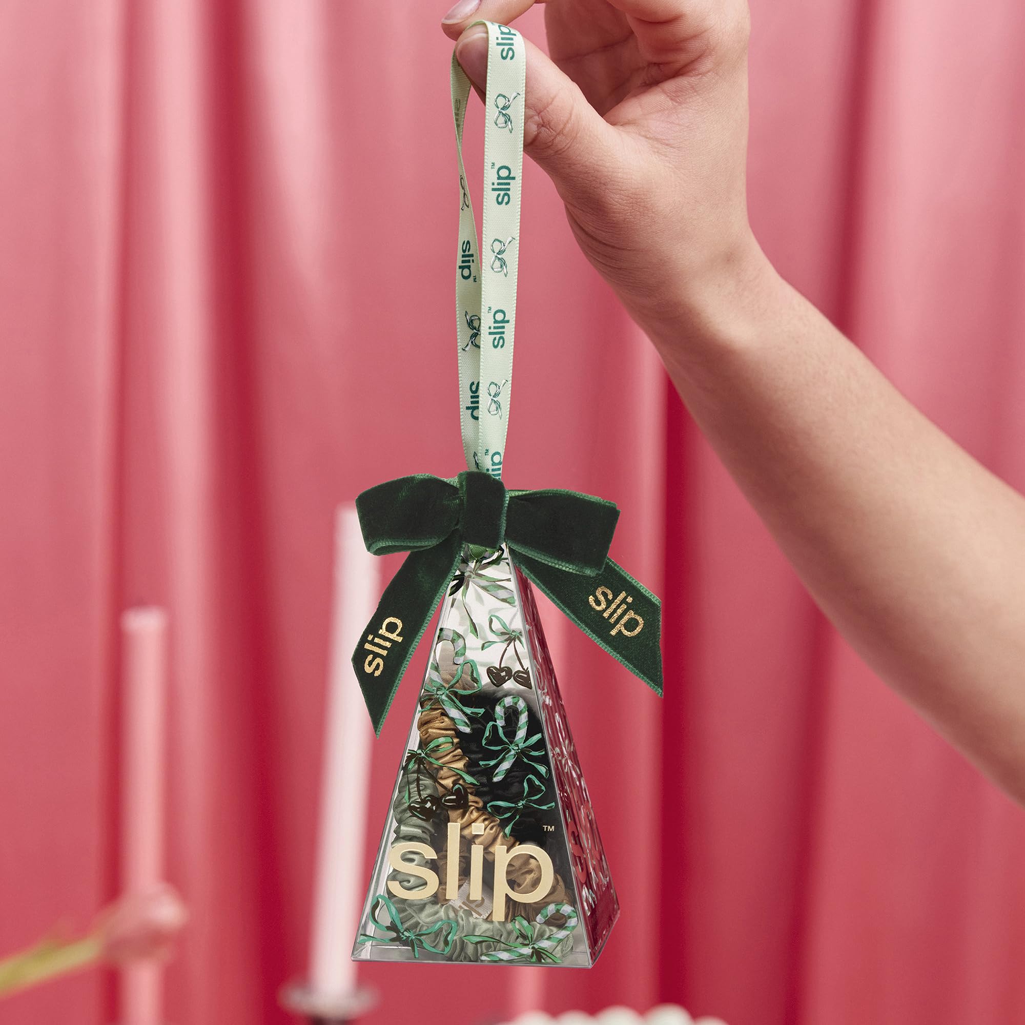Empaque festivo Sweetie Pie con lazo de terciopelo para regalo SLIP.