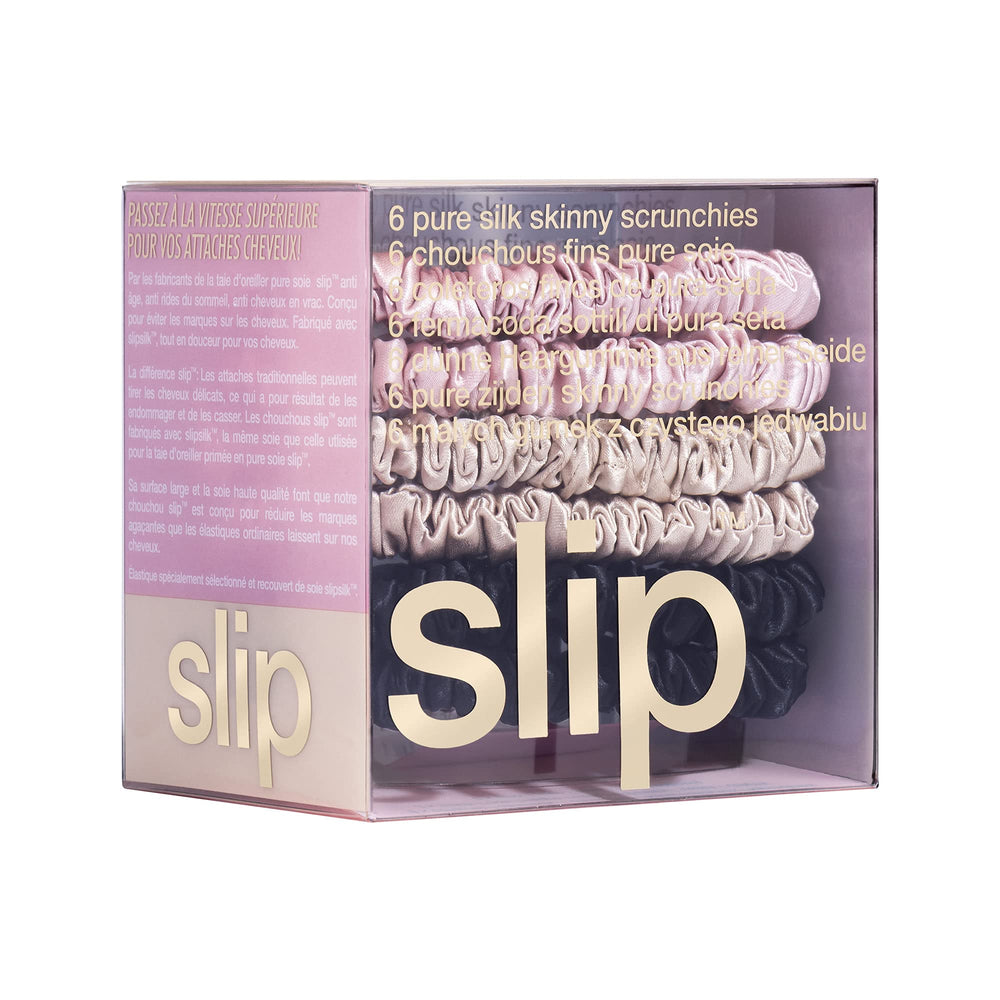 Diseño delgado de SLIP Skinny Scrunchies Multi para sujeción sin volumen