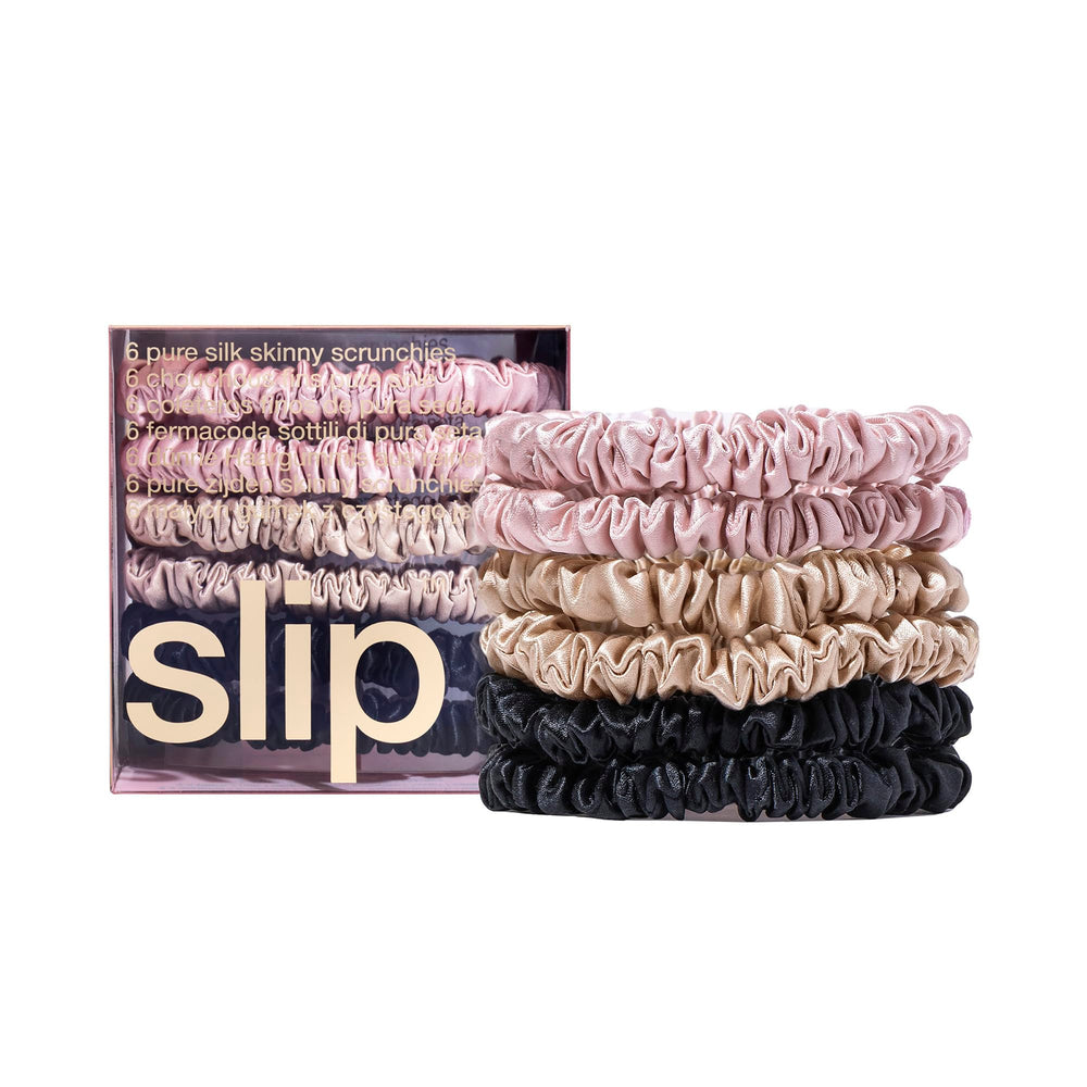 SLIP Skinny Scrunchies Multi en rosa: suave y ideal para uso diario