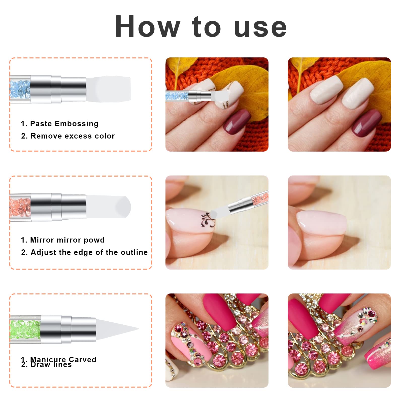 Sliverdew diseño tridimensional para esculpir y dar forma a uñas.