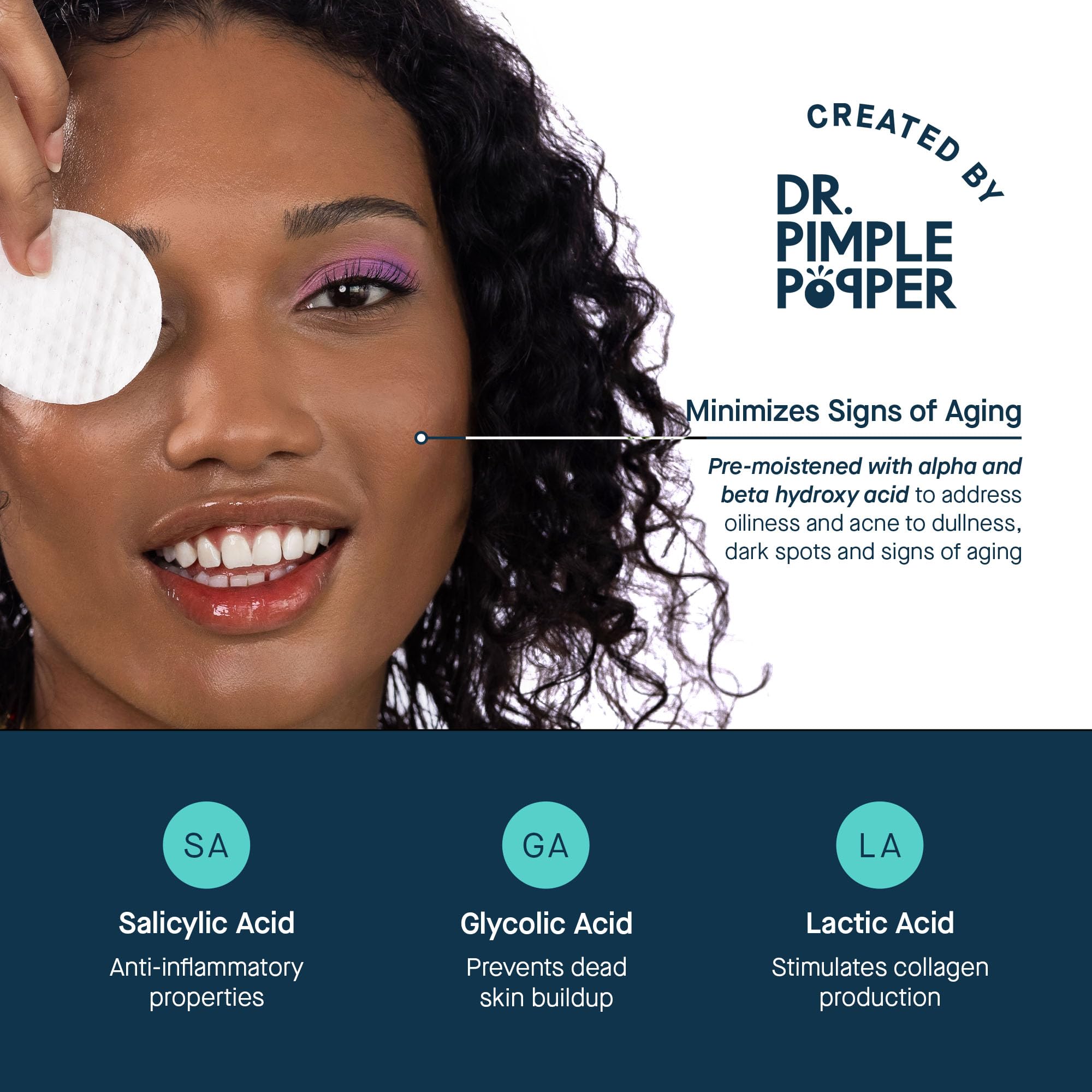 SLMD toner pads compact container design supports simple daily routine