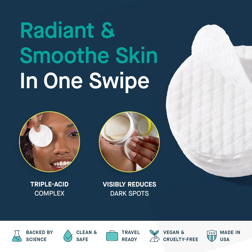 SLMD toner pads textured pad after use suggests refreshed, smooth skin