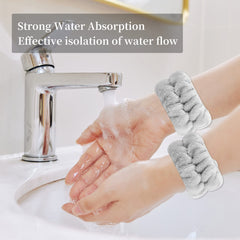 Brazalete SLNZAPTY para lavado facial, absorbe agua y evita salpicaduras.