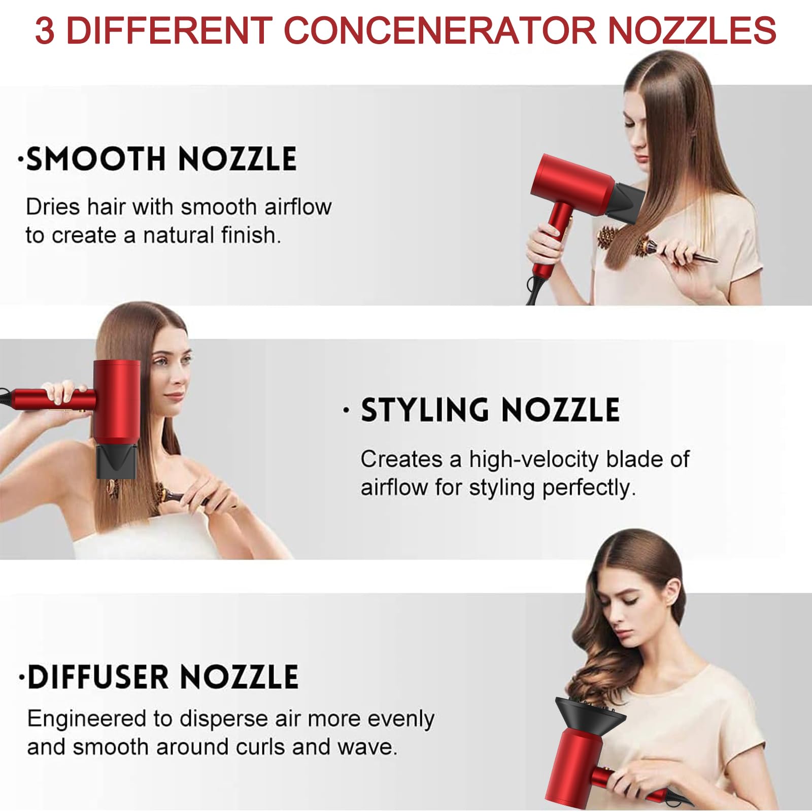 Slopehill secador iónico con baja radiación para cuidado suave del cabello.