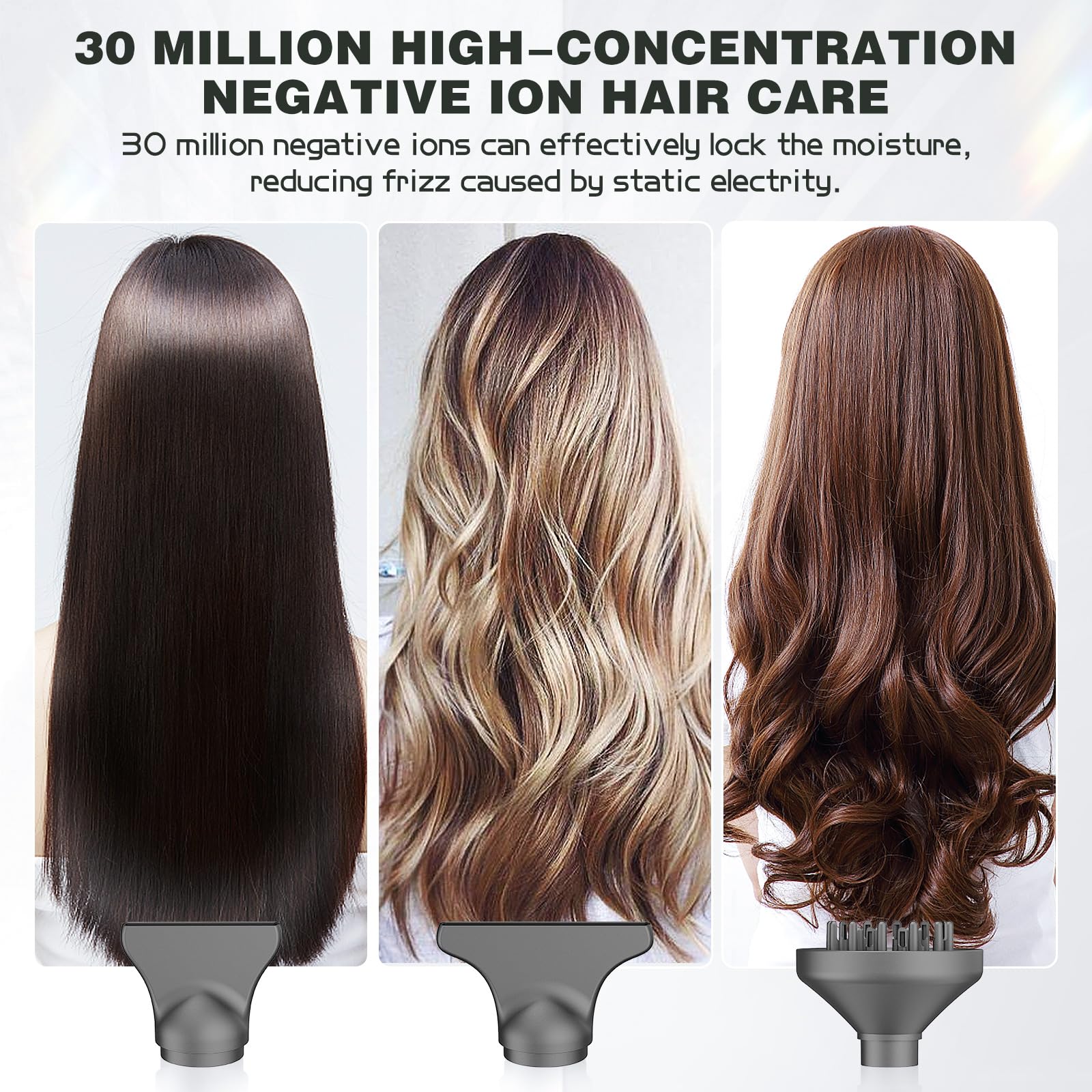 Secador slopehill ionizado con 30 millones de iones para cabello suave