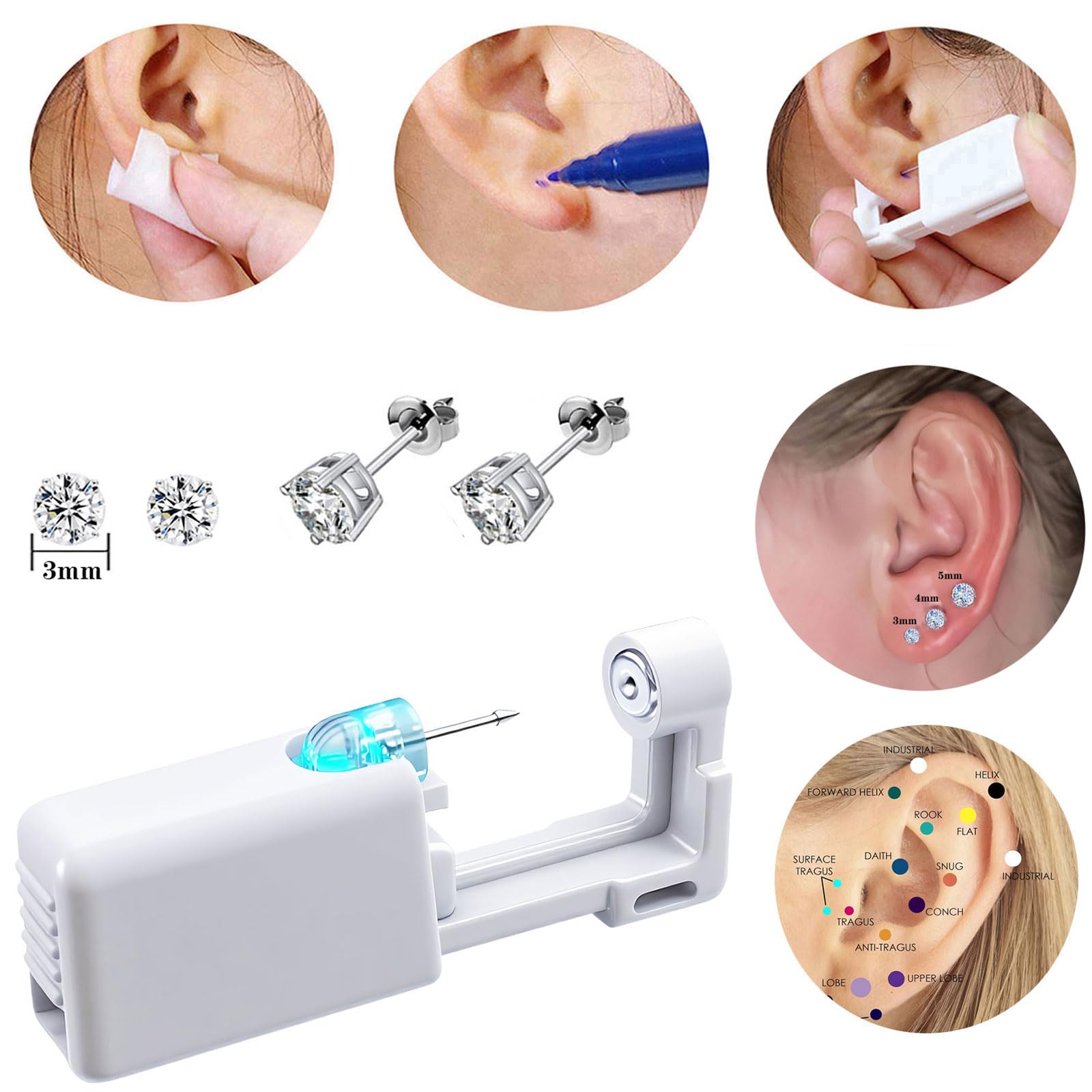 Pendientes cristal 4 mm SLVIEKAE, brillo seguro