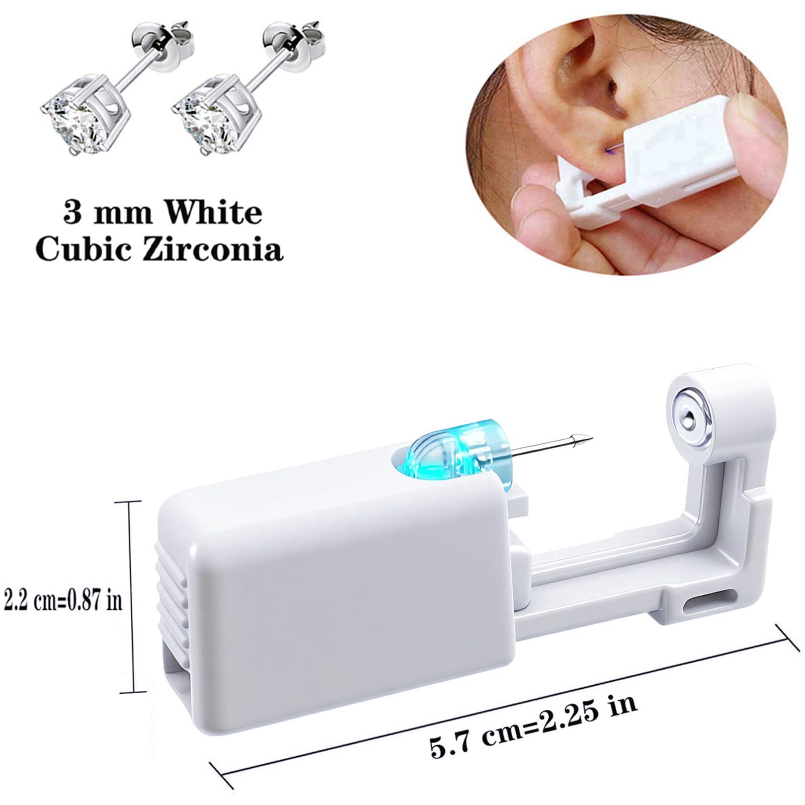 Pendientes cristal 5 mm SLVIEKAE, diseño elegante