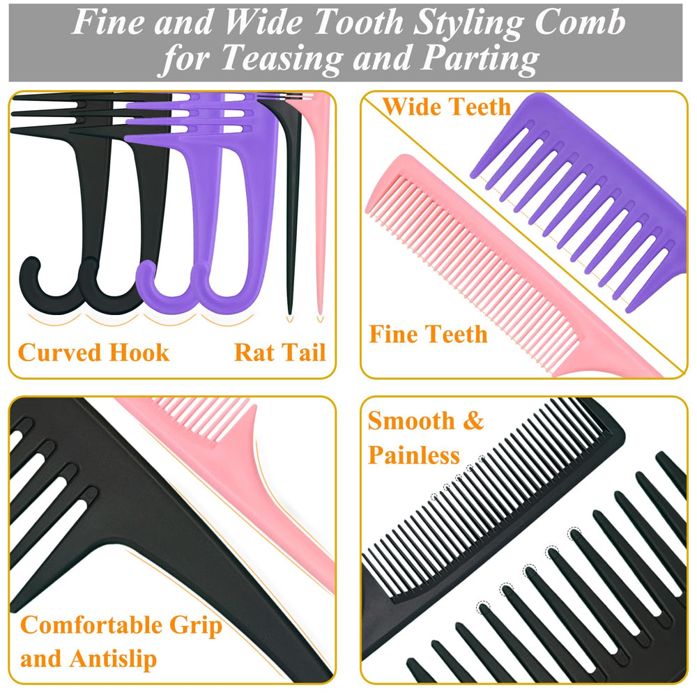 SmaringWing peine desenredador dientes redondos para cabello suave.