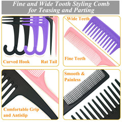 SmaringWing peine desenredador dientes redondos para cabello suave.