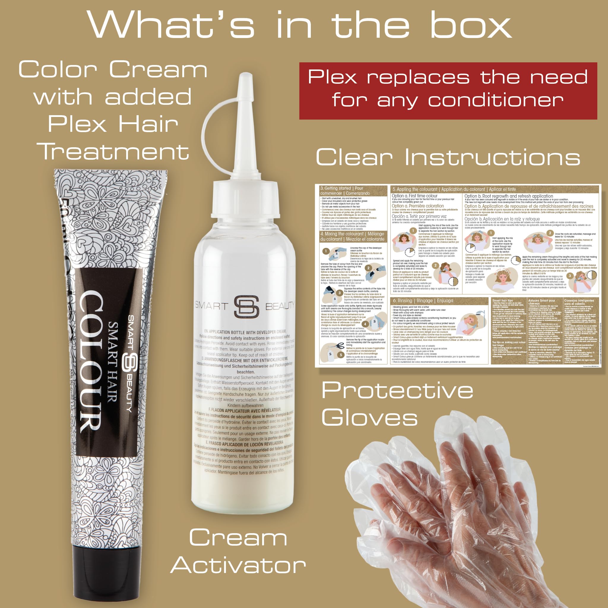 Smart Beauty Platinum Blonde Dye kit doméstico premium para uso en casa