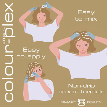 Smart Beauty Platinum Blonde Dye sin goteo, aplicación limpia y sin manchas