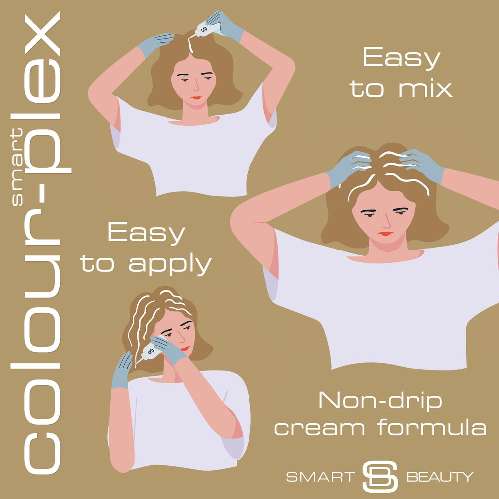 Smart Beauty Platinum Blonde Dye sin goteo, aplicación limpia y sin manchas