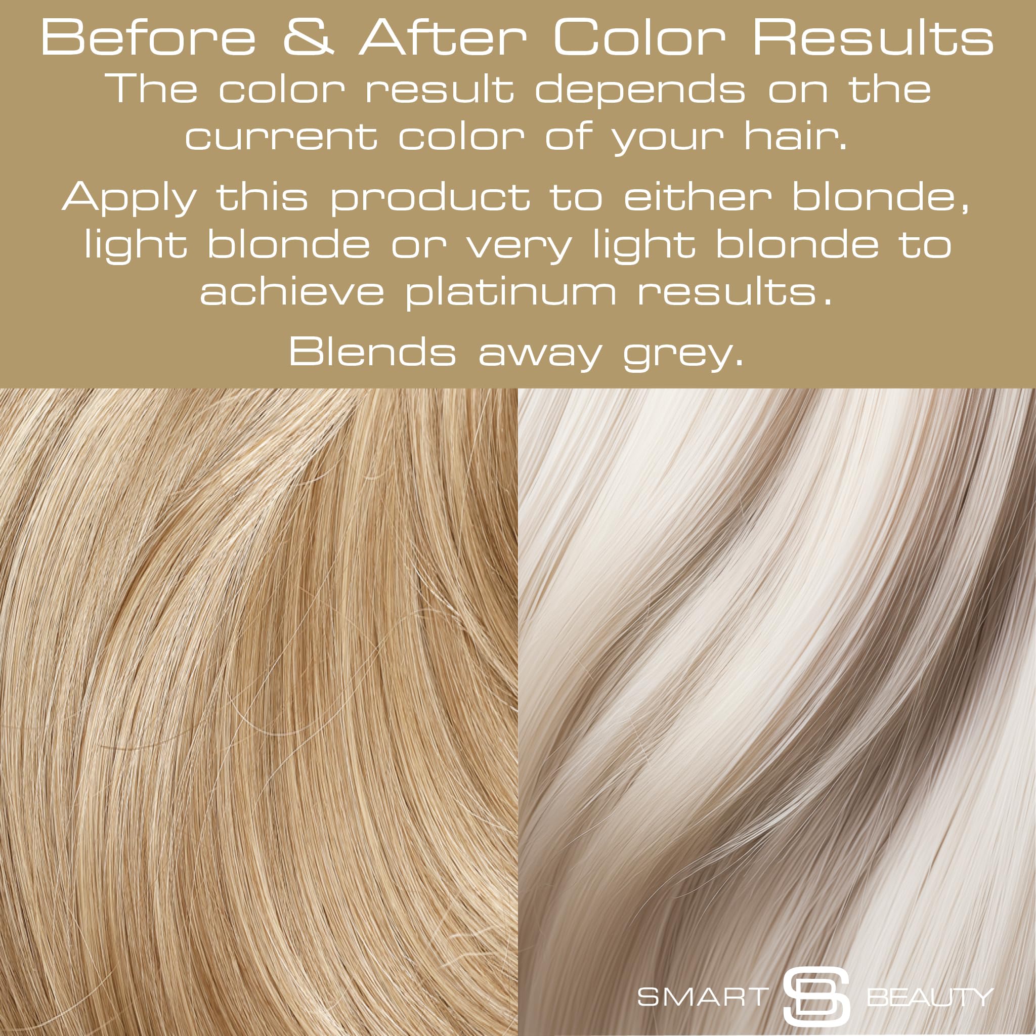 Smart Beauty Platinum Blonde Dye con Plex protege el cabello durante el color