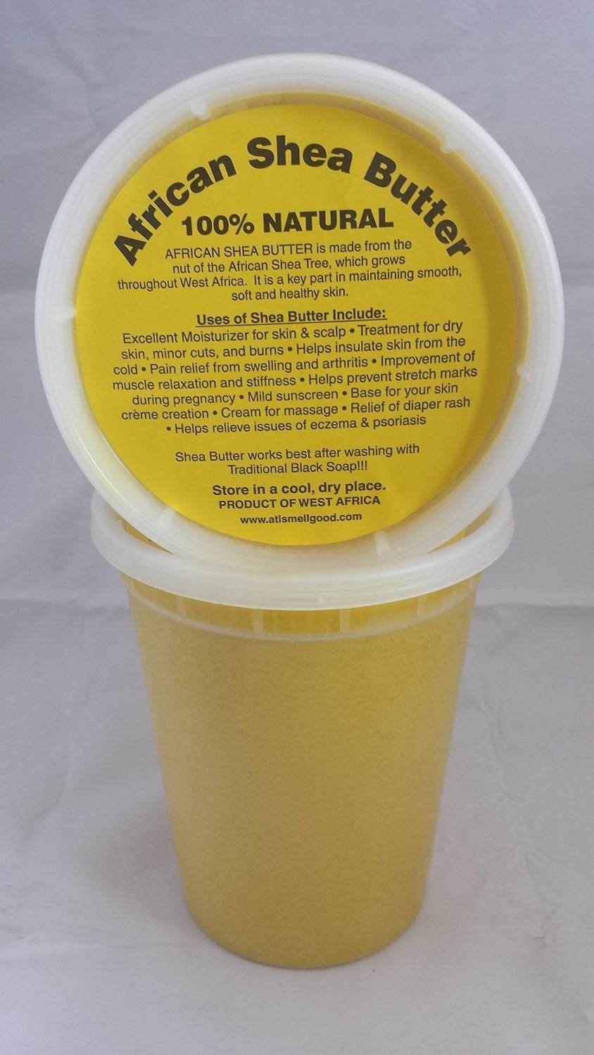 SmellGood Beurre karité pur – texture jaune riche pour l'hydratation.