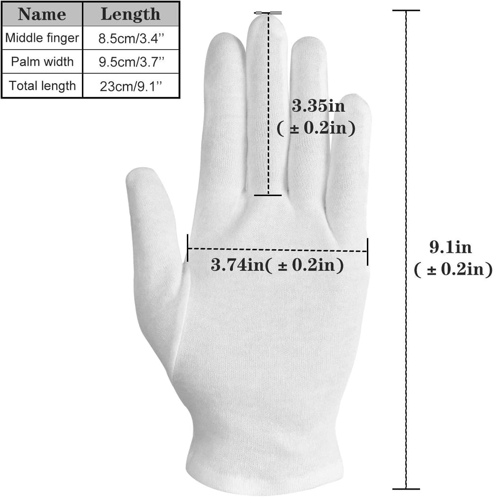 Guantes Smilco blancos para inspección de archivos, protección ligera.