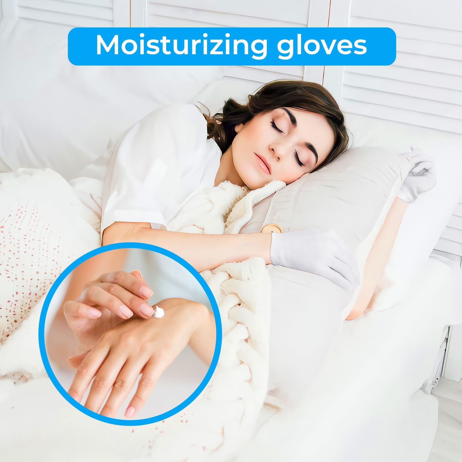 Smilco guantes de algodón blancos lavables a máquina para reutilizarlas.