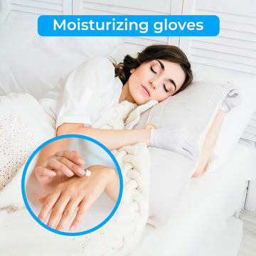 Smilco guantes blancos de algodón, tacto suave para manos secas.