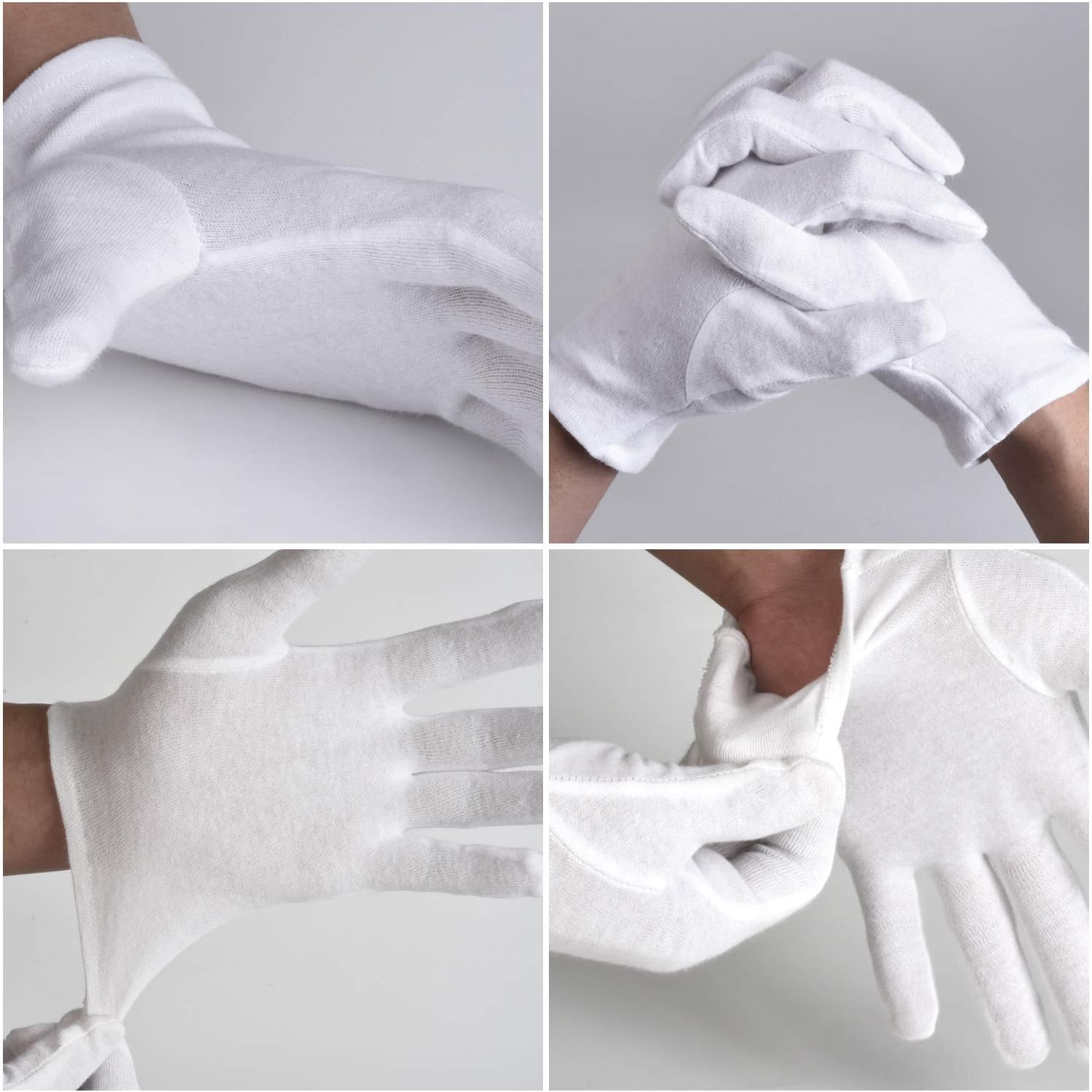 Smilco guantes blancos para uso nocturno y descanso de manos.