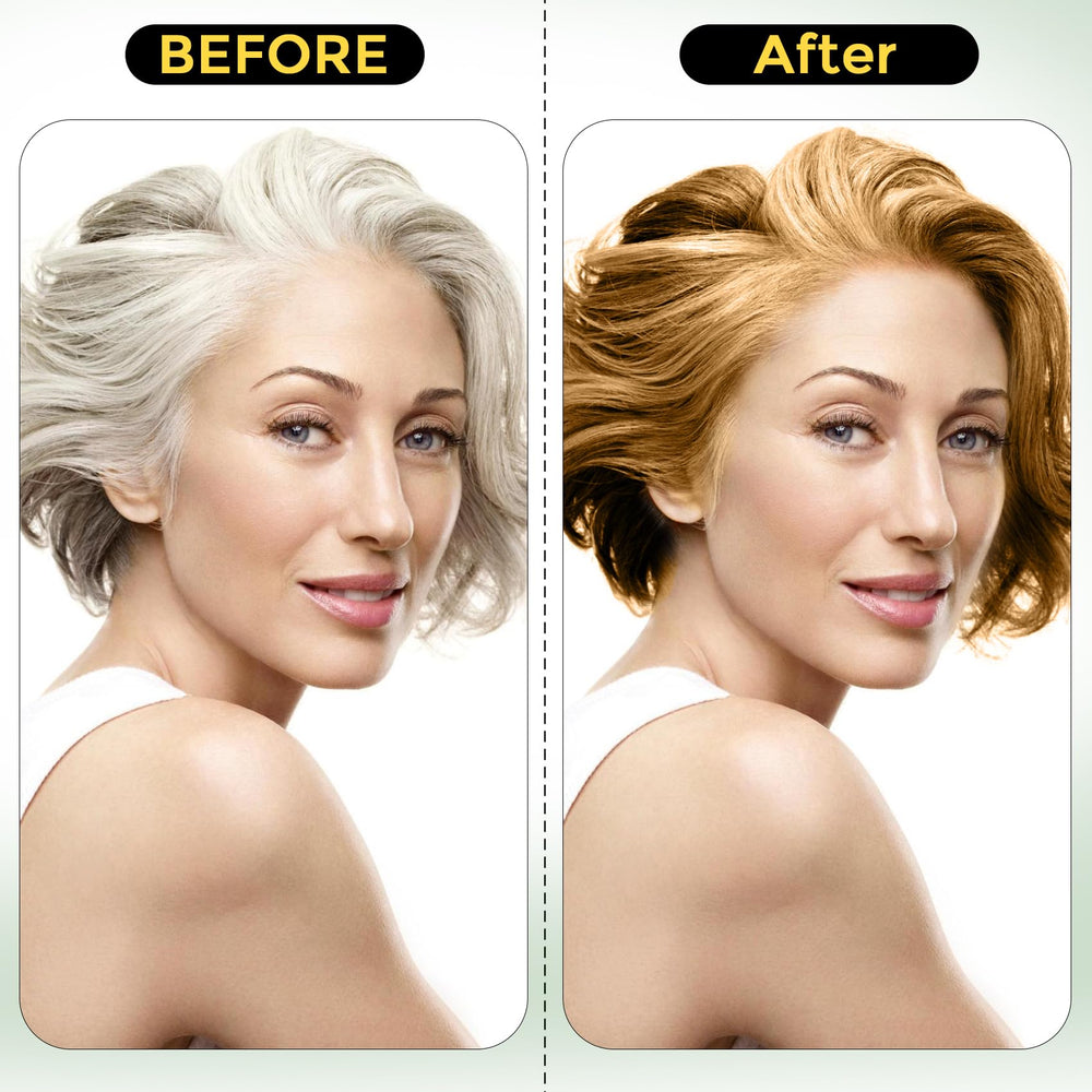 Sminktec castano-marron champu, cobertura de canas de forma natural.