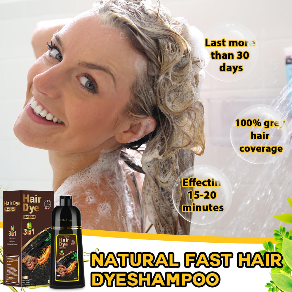 Sminktec castano-marron champu, efecto nutritivo en el cabello.