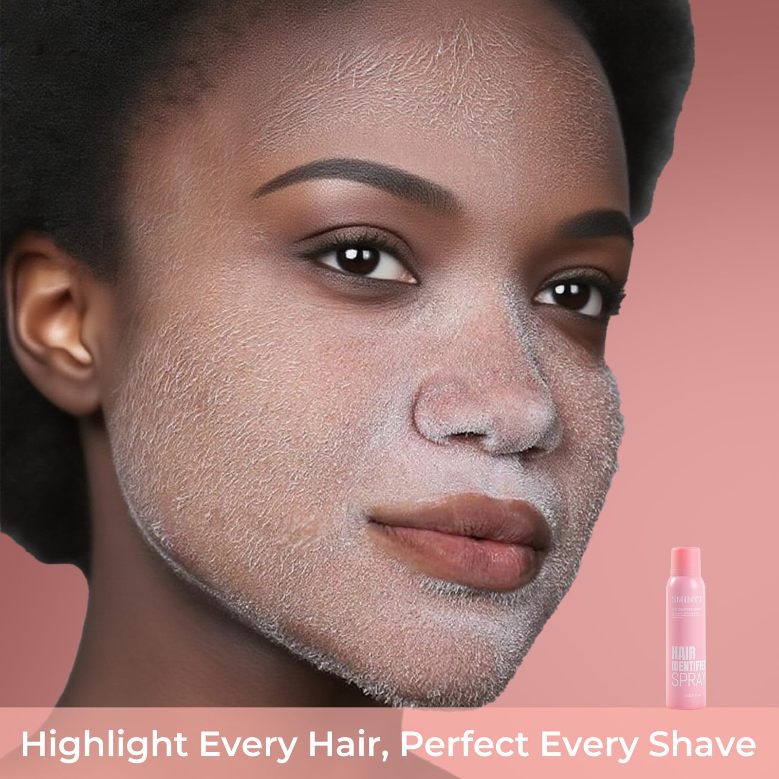 SMINTT aerosol para dermaplanado facial, prepara la base de maquillaje uniforme.