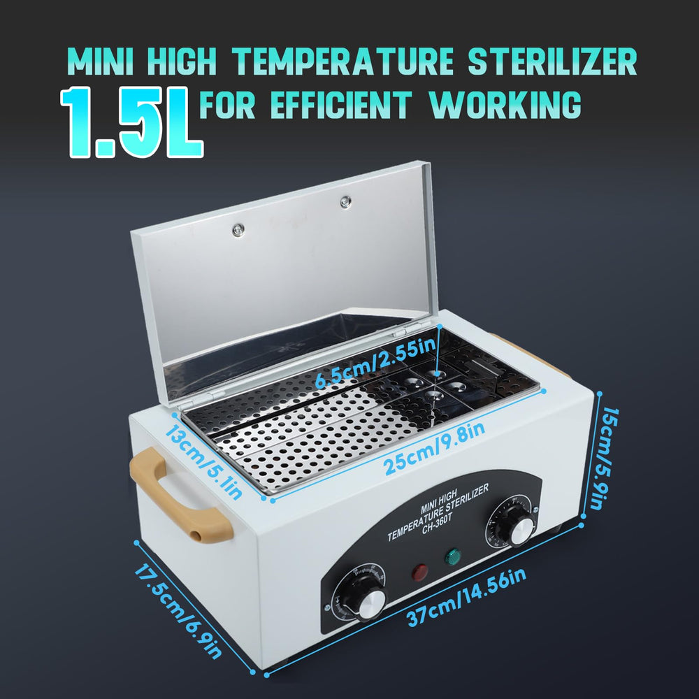 Potencia de 300W para limpieza rápida de herramientas metálicas.