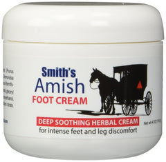 Smith's Amish crema para pies, calmante para pies cansados con aroma natural.