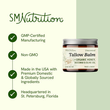 SMNutrition bálsamo para cuerpo con miel y cera de abeja, hidratación prolongada