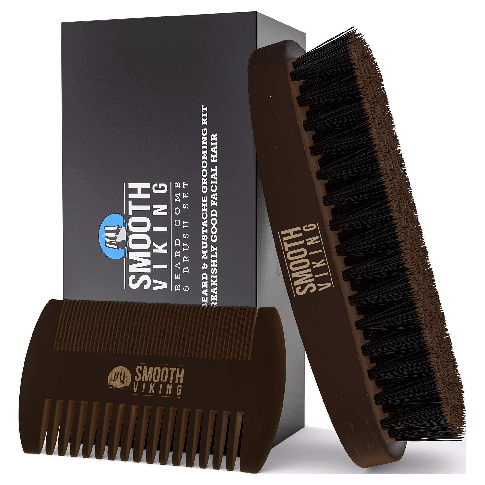 Smooth Viking Barba cepillo natural para distribuir aceites y definir la barba.
