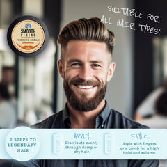 Smooth Viking Forming Cream, control duradero sin residuos para estilos versátiles.