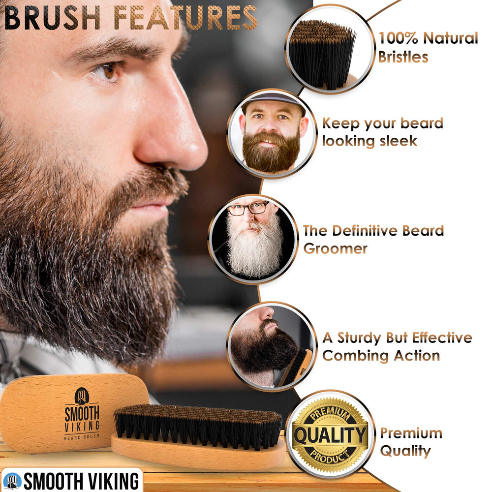 Kit de peinado Smooth Viking para barba para un look definido durante el día.