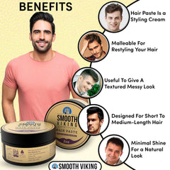 Pasta Smooth Viking con mayor volumen y fortaleza para hombres.