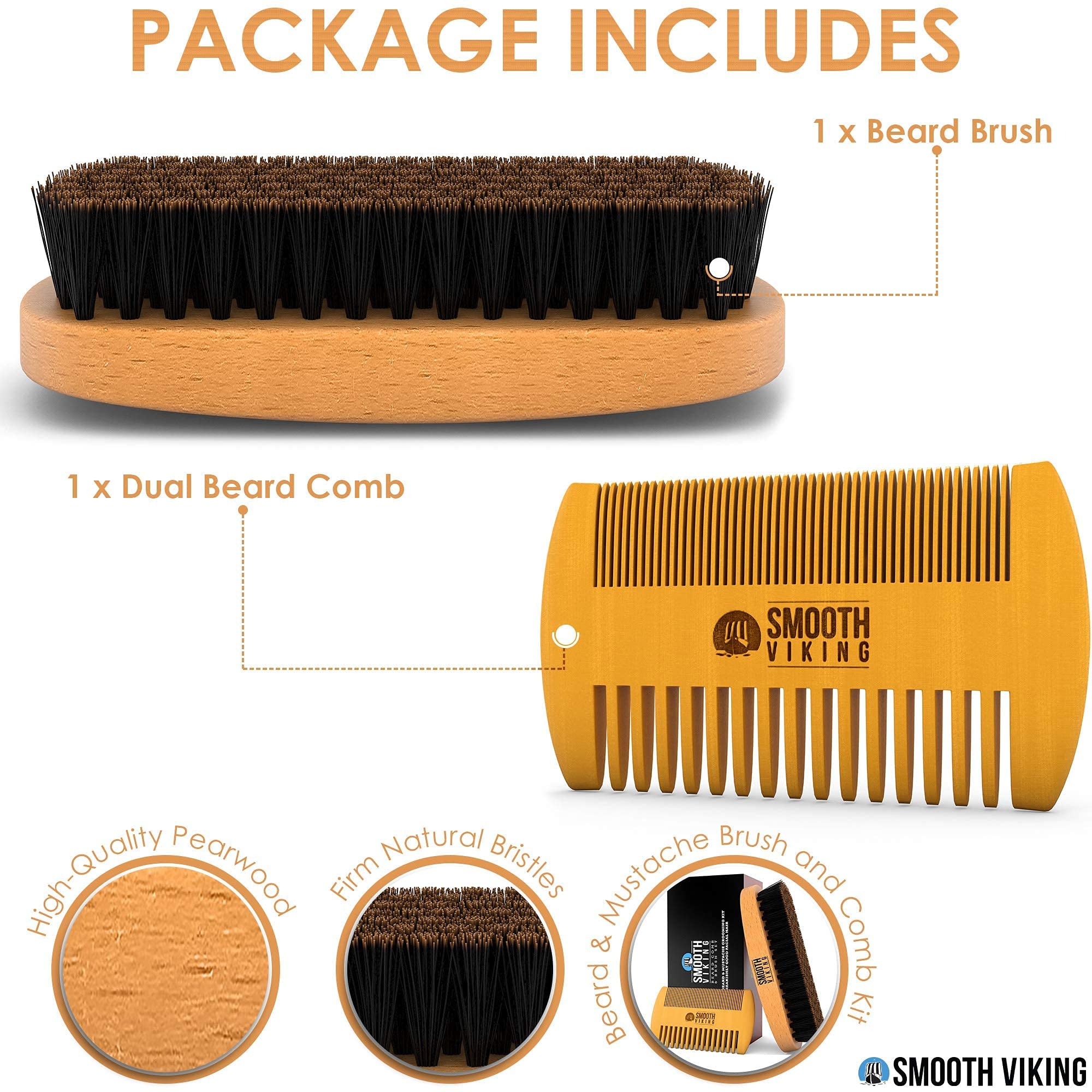 SMOOTH VIKING BEARD CARE: peine-barba para un peinado limpio y cómodo.