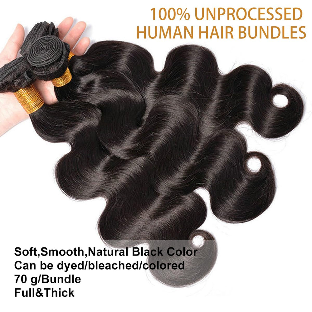 Smoothair Body Wave Bundles: longitud real de 8 a 24 pulgadas para elegir.