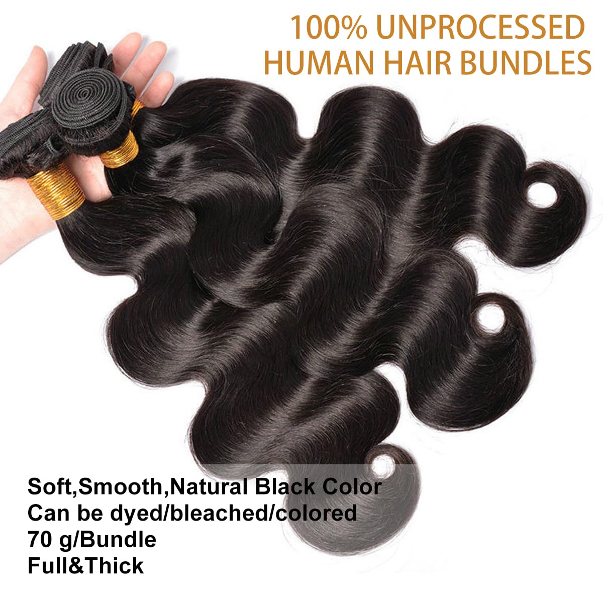 Smoothair paquetes cabello ondulado cuerpo 20pulgadas para volumen y brillo