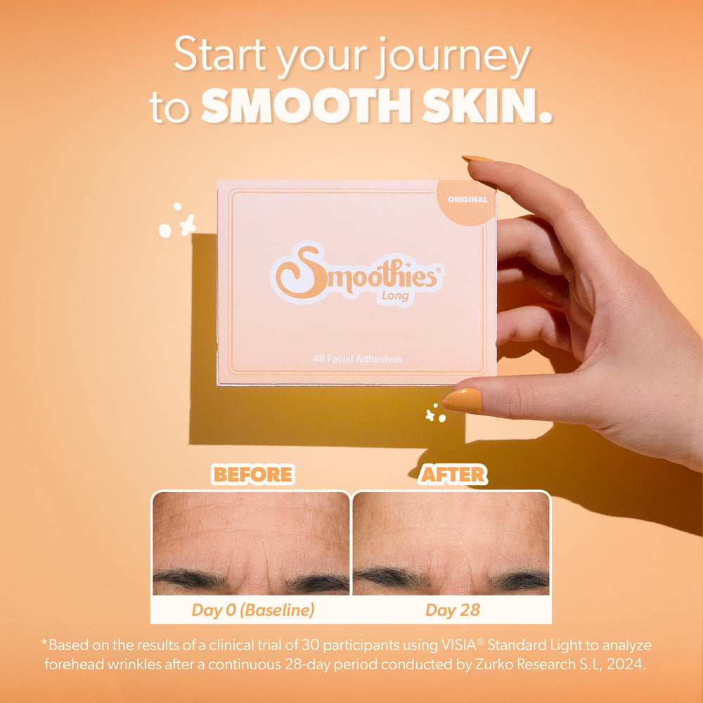 Parches Smoothies transparentes para la frente, con adherencia discreta
