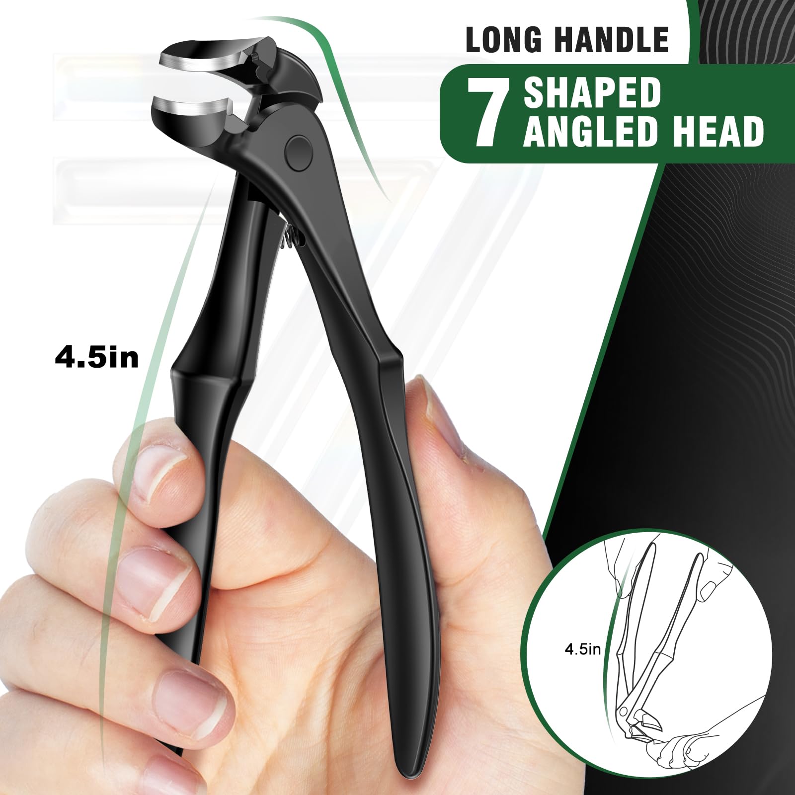 SMZHealing cortaúñas con boca amplia de 37 mm para uñas gruesas.