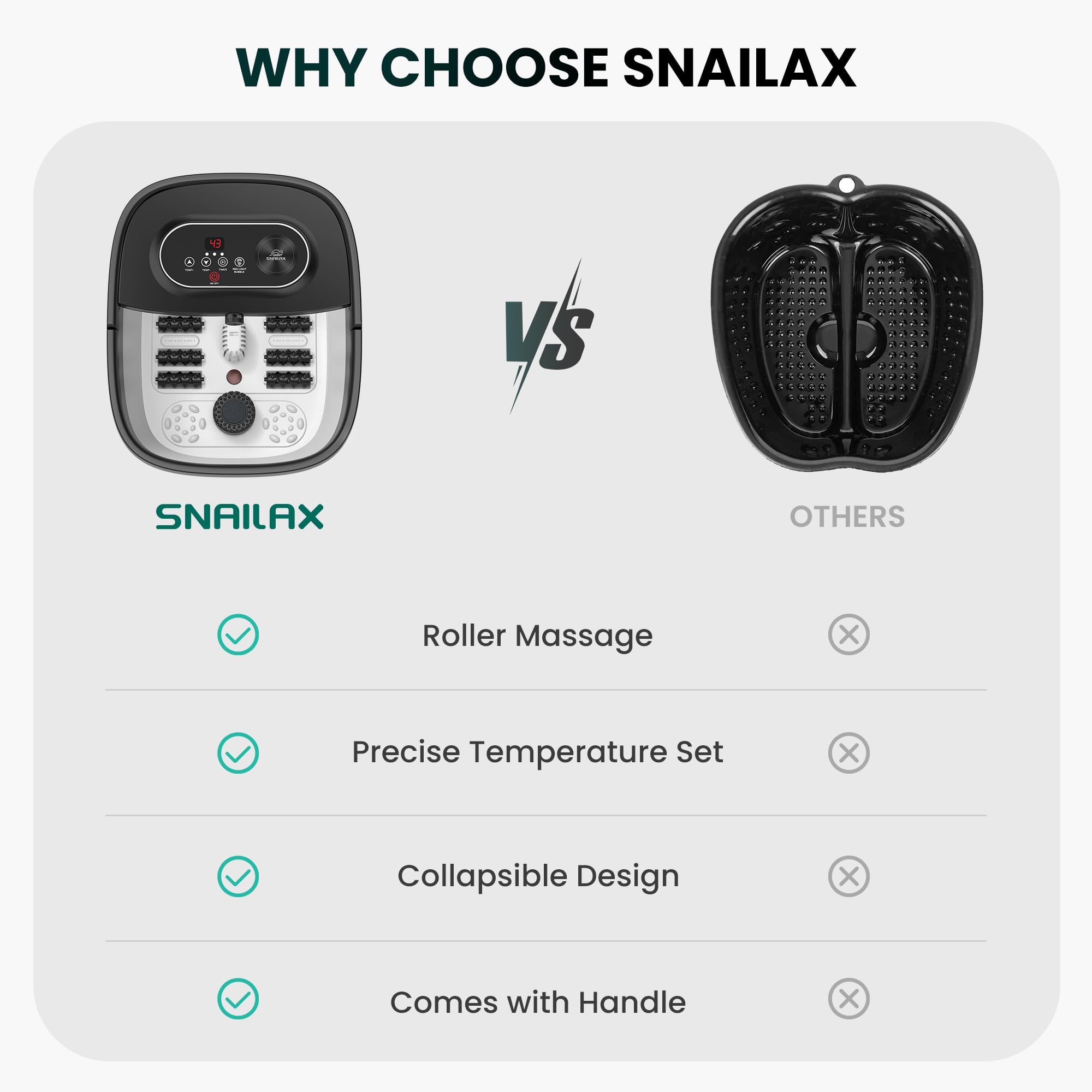 Spa para pies Snailax como regalo relajante para cuidado personal
