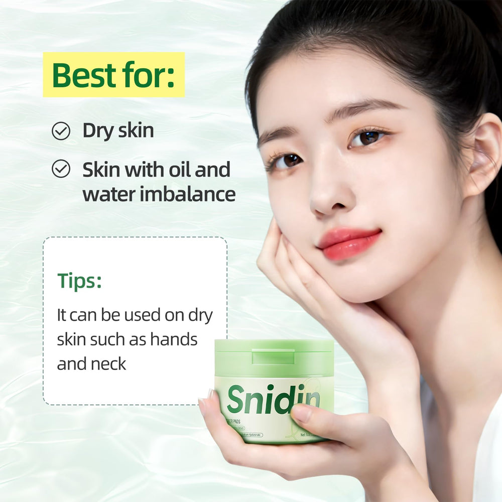 Uso rápido de 5 minutos como mascarilla con Snidin Toner Pads.