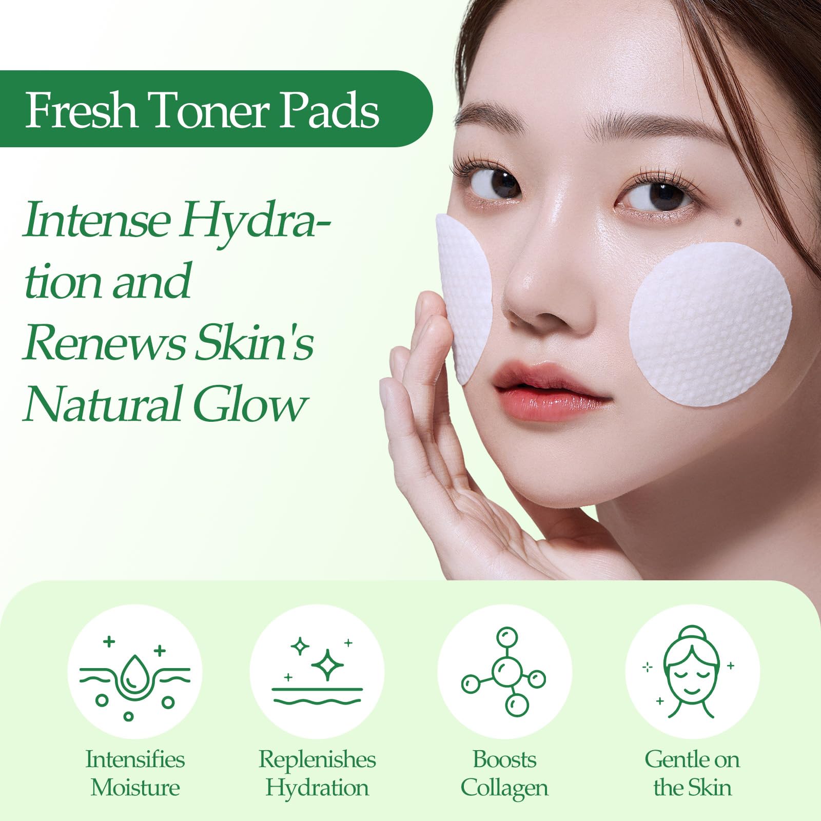Snidin Toner Pads con Colágeno hidrolizado para elasticidad y confort de la piel.