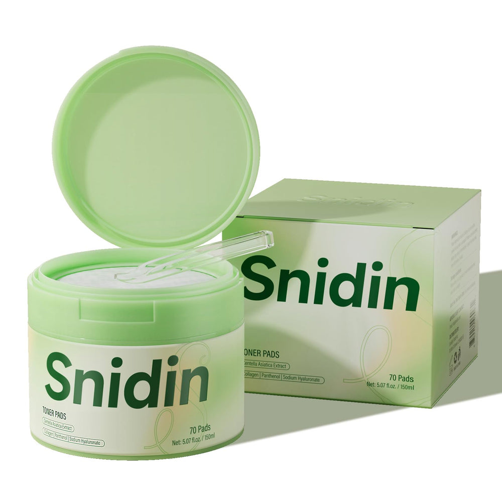 Tono uniforme al final del día con Snidin Toner Pads.