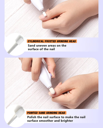 Punta diamante para cutícula Snmzlc para remover suavemente la cutícula.
