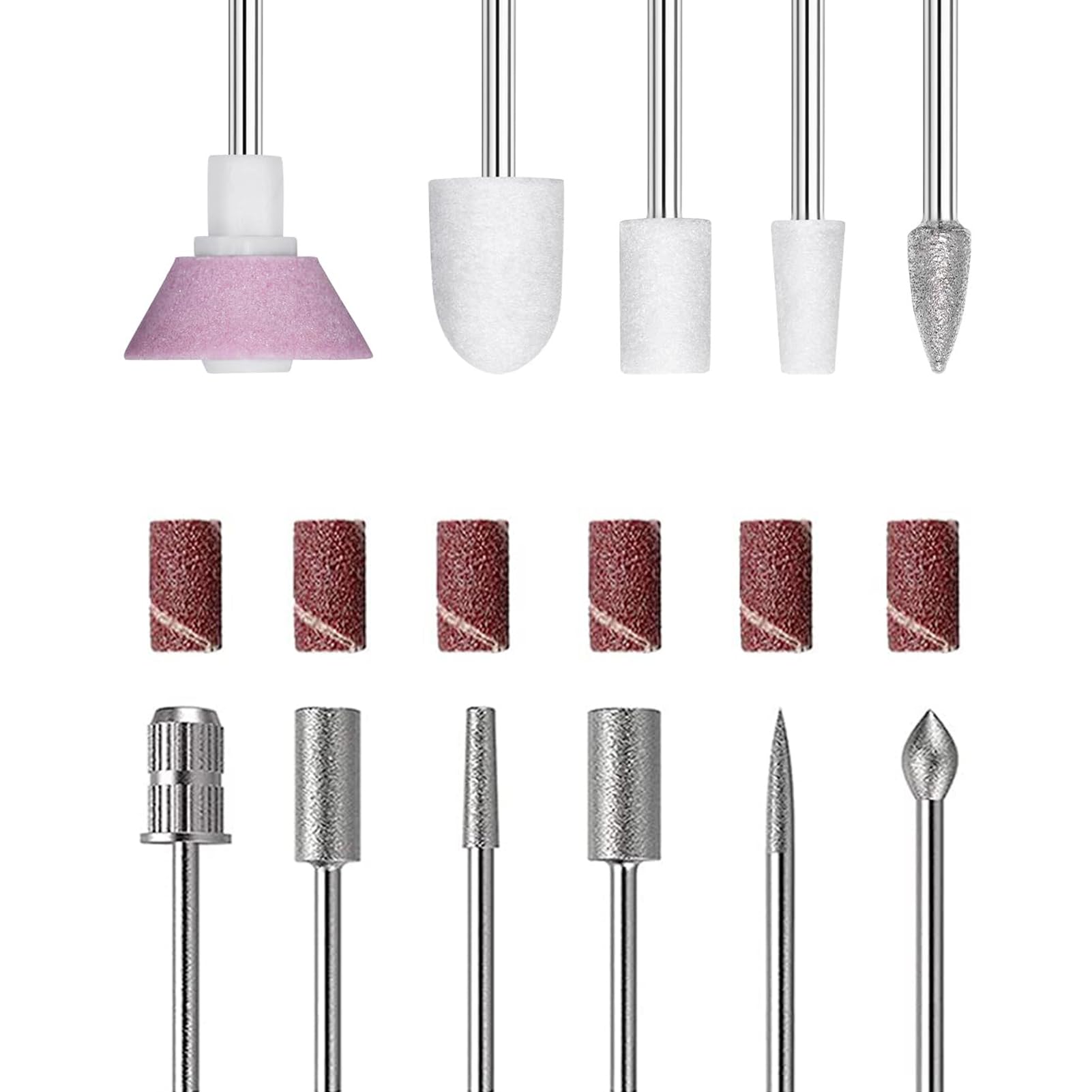 Kit de brocas para uñas con diamante de Snmzlc, ideal para manicura profesional.