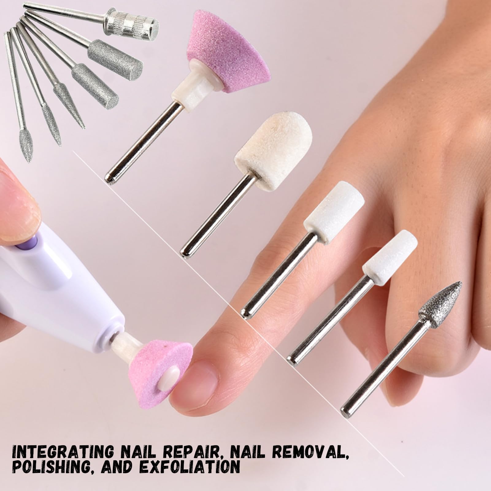 Uso profesional en taladro de uñas con kit Snmzlc.