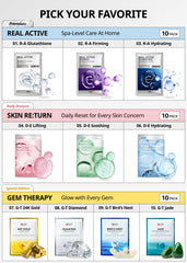 SNP 1000mg Collagen and 24K Gold mask sheet close-up showing luxe texture and nourishing formula