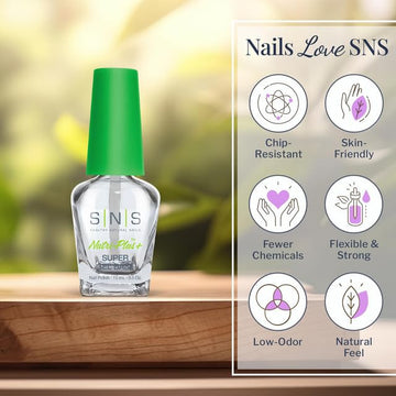 SNS Base Coat ofrece acabado espejo para colores profundos y brillantes
